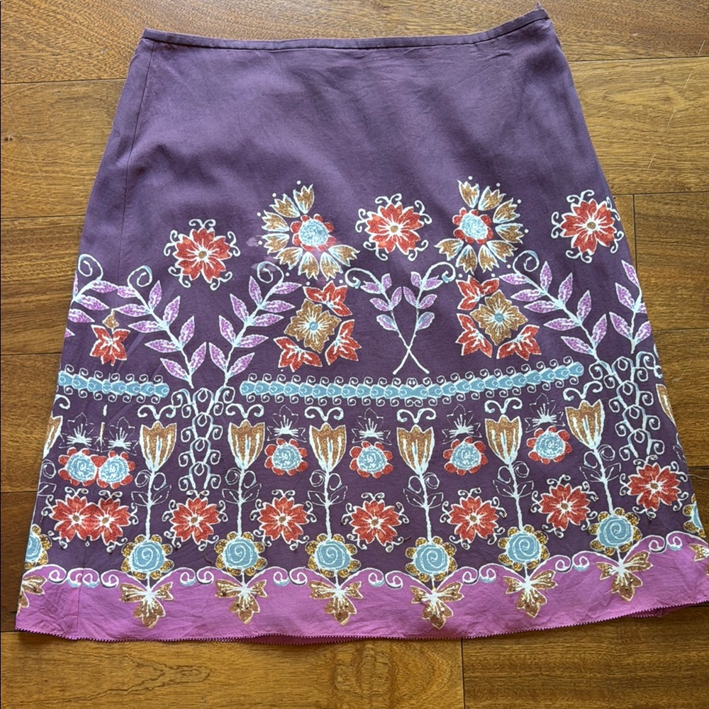Sigrid Olsen Floral and Sequin Vintage Skirt